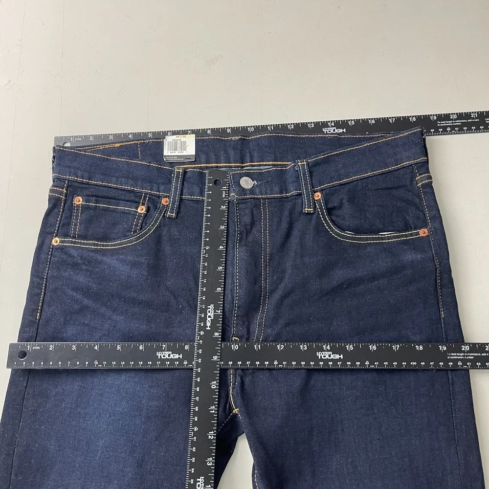 Levis Jeans Mens 36x32 Blue 512 Slim Taper Dark Wash Indigo Denim Preppy Casual